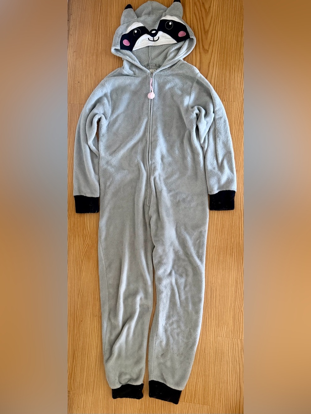 Pj Couture Light Gray Raccoon Onesie Pajama